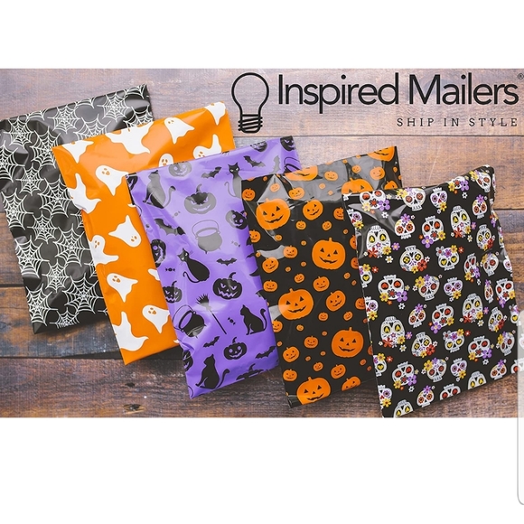 10 ct 10x13" Jack-o-lantern POLY MAILERS - Picture 10 of 12